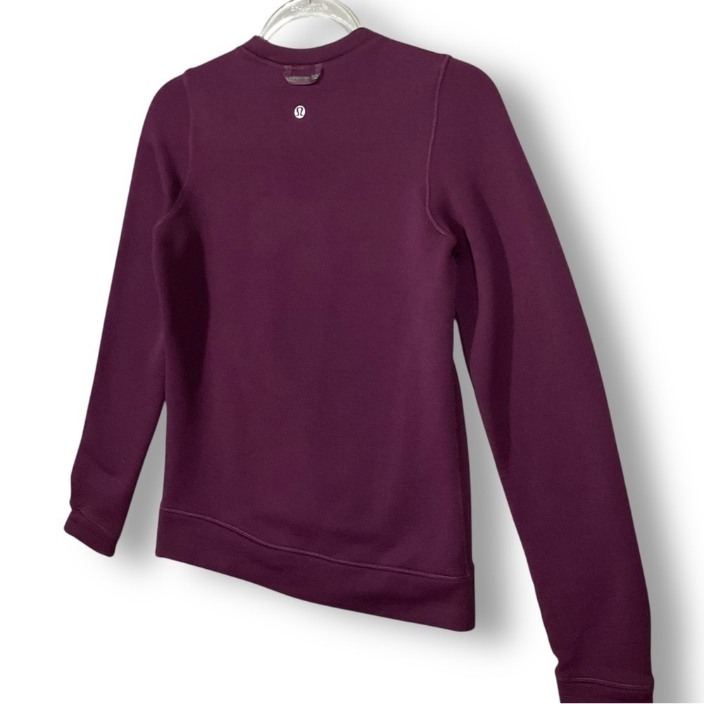 Lululemon Keep It Cozy Sweatshirt Sz 2 Crew Neck Fleece Purple Plum Athleisure - Picture 10 of 11